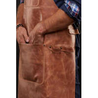 Mergel Lederschürze Nr. 67 In Crazy Walnut