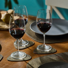 Mergel Dreieckige Leder-Glasuntersetzer im 6er-Set, Duo in Bronze und Silber