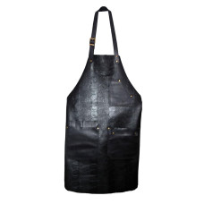 Mergel Lederschürze Nr. 91 In Dark Ostrich, in Holz-Geschenkbox