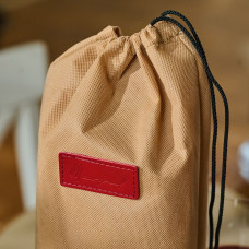 Mergel Weintasche aus Leder in Crazy Brown