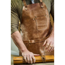 Mergel Lederschürze Nr. 63 In Crazy Walnut