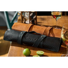 Mergel Leder-Messerrolle für 8 Messer in Dark Anaconda