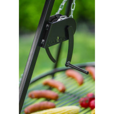 CookKing Schwenkgrill 180 cm - Grillrost aus Edelstahl 70 cm + Kurbel