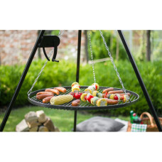 CookKing Schwenkgrill 180 cm - Grillrost aus Edelstahl 70 cm + Kurbel