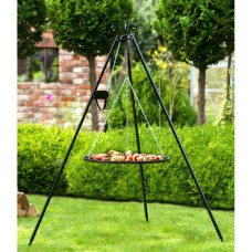 CookKing Schwenkgrill 180 cm - Grillrost aus Edelstahl 80 cm + Kurbel