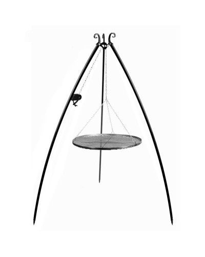 CookKing Schwenkgrill 200 cm - Grillrost aus Rohstahl 50 cm + Kurbel