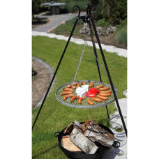 CookKing Schwenkgrill 200 cm - Grillrost aus Edelstahl 70 cm + Kurbel
