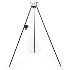 CookKing Dreibein 180 cm mit Afrikanischer Gusseisenkessel 9 l + Kurbel