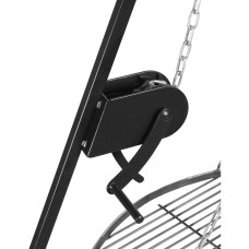 CookKing Dreibein 180 cm mit Afrikanischer Gusseisenkessel 13 l + Kurbel