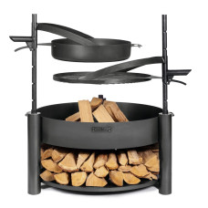 CookKing Pfanne aus natürlichem Stahl 50 cm mit einem Griff für Feuerschale BANDITO und MONTANA X