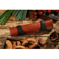 Mergel Leder-Messertasche für drei Messer in Mahogany