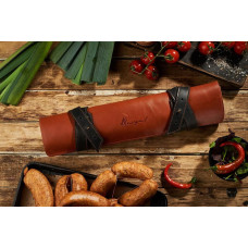 Mergel Leder-Messertasche für drei Messer in Mahogany