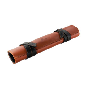 Mergel Leder-Messertasche für drei Messer in Mahogany