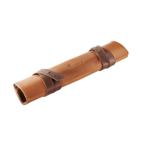 Mergel Leder-Messertasche für drei Messer in Amber