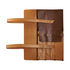 Mergel Leder-Messertasche für drei Messer in Caramel