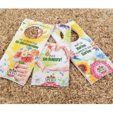 Saatgut-Botschaft,Geschenkanhänger, 3 Stück, Blumenmischung-Samen