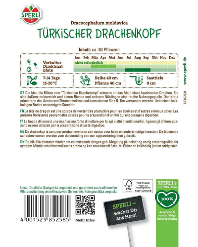 Sperli Türkischer Drachenkopf Samen