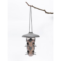 Plastia Robin - 2-in-1 Set für Vogelfütterung - Anthrazit