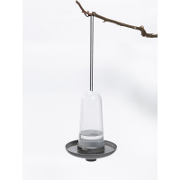 Plastia Robin - 3-in-1 Vogelfutterhaus, Vogeltränke - Anthrazit