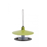 Plastia Vogelfutterhaus Finch, grünes Dach, Boden anthrazit