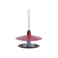 Plastia Vogelfutterhaus Finch, weinrotes Dach, Boden anthrazit