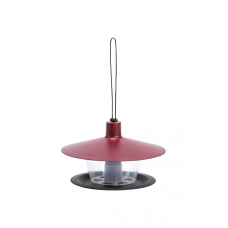 Plastia Vogelfutterhaus Finch, weinrotes Dach, Boden anthrazit