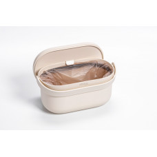 Plastia Biomüll Behälter mit Rahmen und Beuteln, Elfenbein