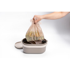 Plastia Biomüll Behälter mit Rahmen und Beuteln, Elfenbein