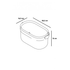 Plastia Biomüll Behälter mit Rahmen und Beuteln, Elfenbein