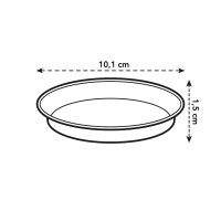 Elho Green Basics Orchidee Blumentopf Untersetzer Ø 10cm, Transparent