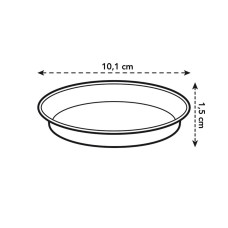 Elho Green Basics Orchidee Blumentopf Untersetzer Ø 10cm, Transparent