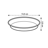 Elho Green Basics Orchidee Blumentopf Untersetzer Ø 10cm, Transparent