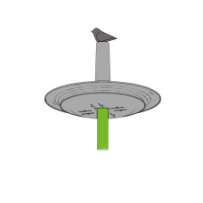 Plastia Vogeltränke FINCH Elfenbein