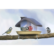 Plastia Vogelfutterhaus DOMEK, Braun