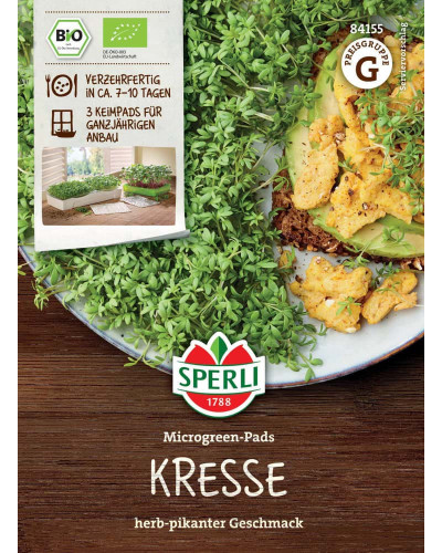 Sperli BIO Microgreen-Pads Kresse