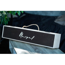 Mergel Lederschürze Nr. 91 In Chestnut, in Holz-Geschenkbox