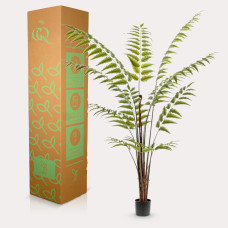Green Boutiq Kunstpflanze Rumohra Adiantiformis (Lederfarn) 180 cm