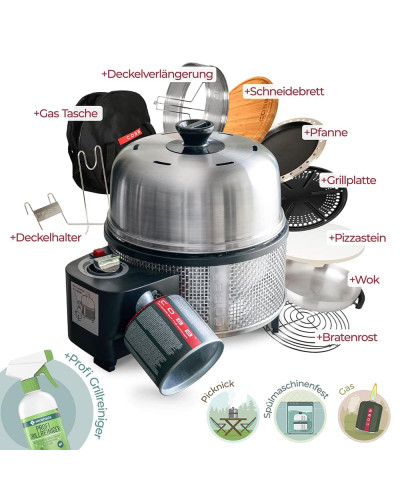 Cobb Gasgrill Gas Deluxe 2.0 30mbar Set 7 inklusive umfangreichem Zubehör