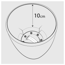 Happy-Plants Orchidea Twin Orchideentopf Selbstbewässernd Ø 12.5 cm, H 15 cm 1.3 Liter - Anthrazit