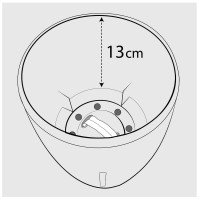 Happy-Plants Orchidea Twin Orchideentopf Selbstbewässernd Ø 15 cm, H 18 cm 2 Liter - Anthrazit