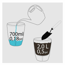 Happy-Plants Orchidea Twin Orchideentopf Selbstbewässernd Ø 16.7 cm, H 20 cm 3.3 Liter - Weiß